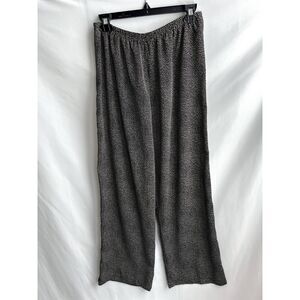 Vintage Josie Pull On Palazzo Pants Size M Black Flowy Boho Minimalist Wide Leg